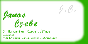 janos czebe business card